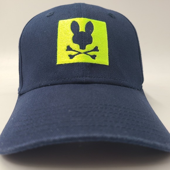 Psycho Bunny Hat Snapback Blue Green Cotton Casual Wear Skate Skateboard Men - Picture 2 of 13